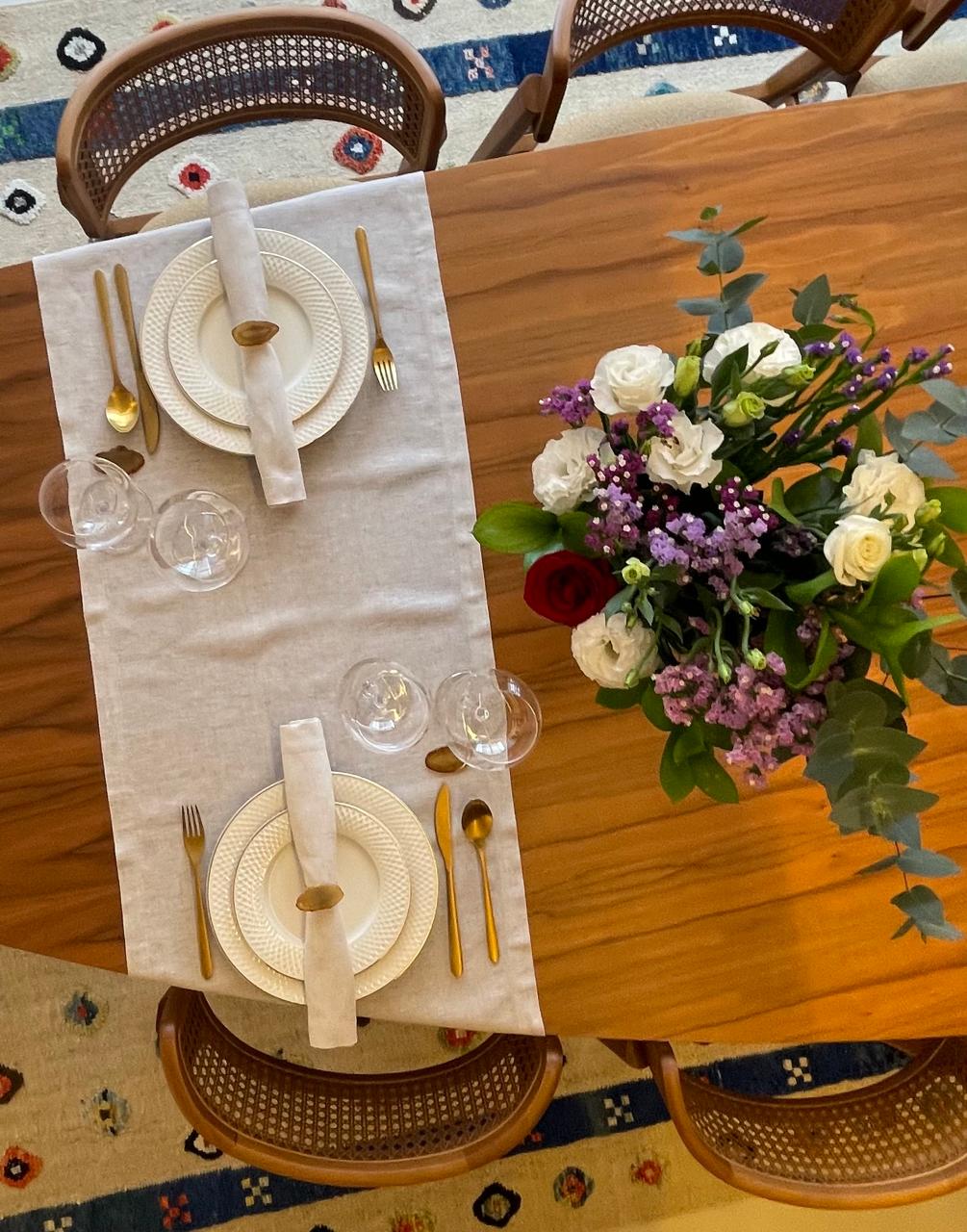 Caminho de Mesa Linho Natural