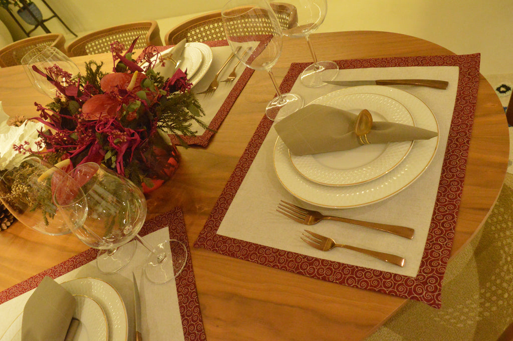 Jogo Americano Natal Bordo