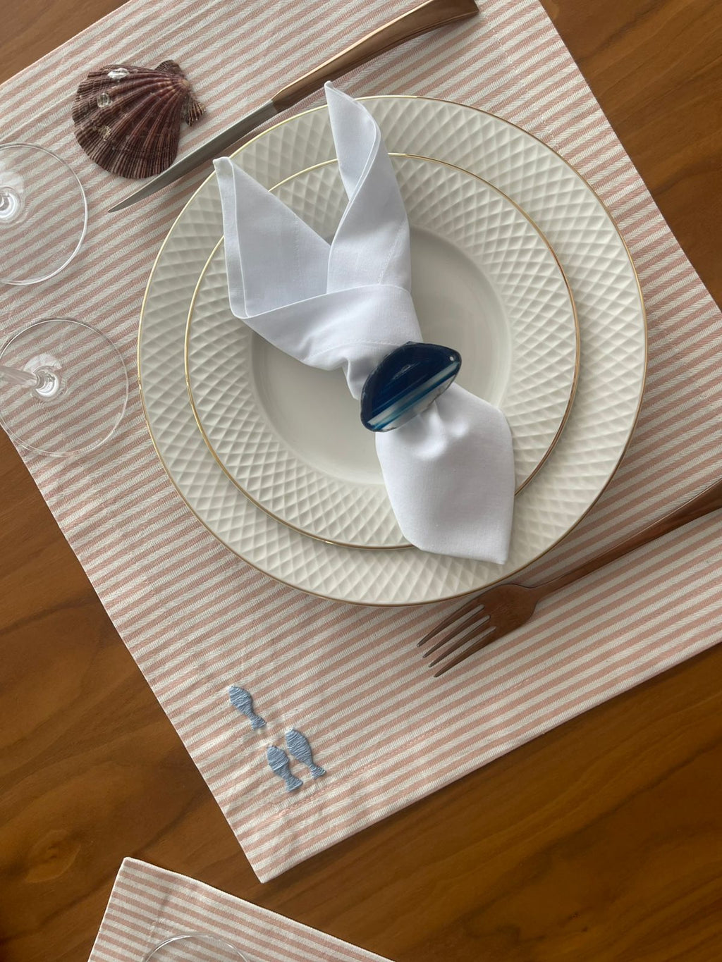 Jogo Americano Verano Rosa