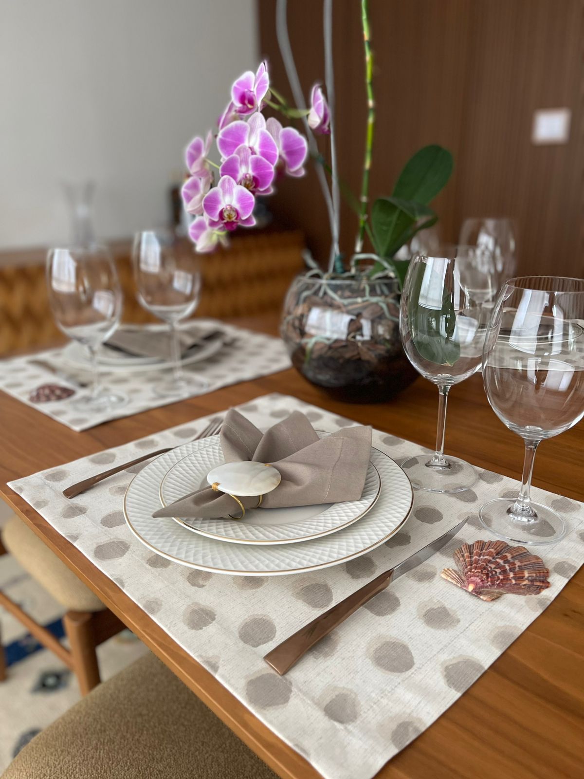 Jogo Americano Verano Bege