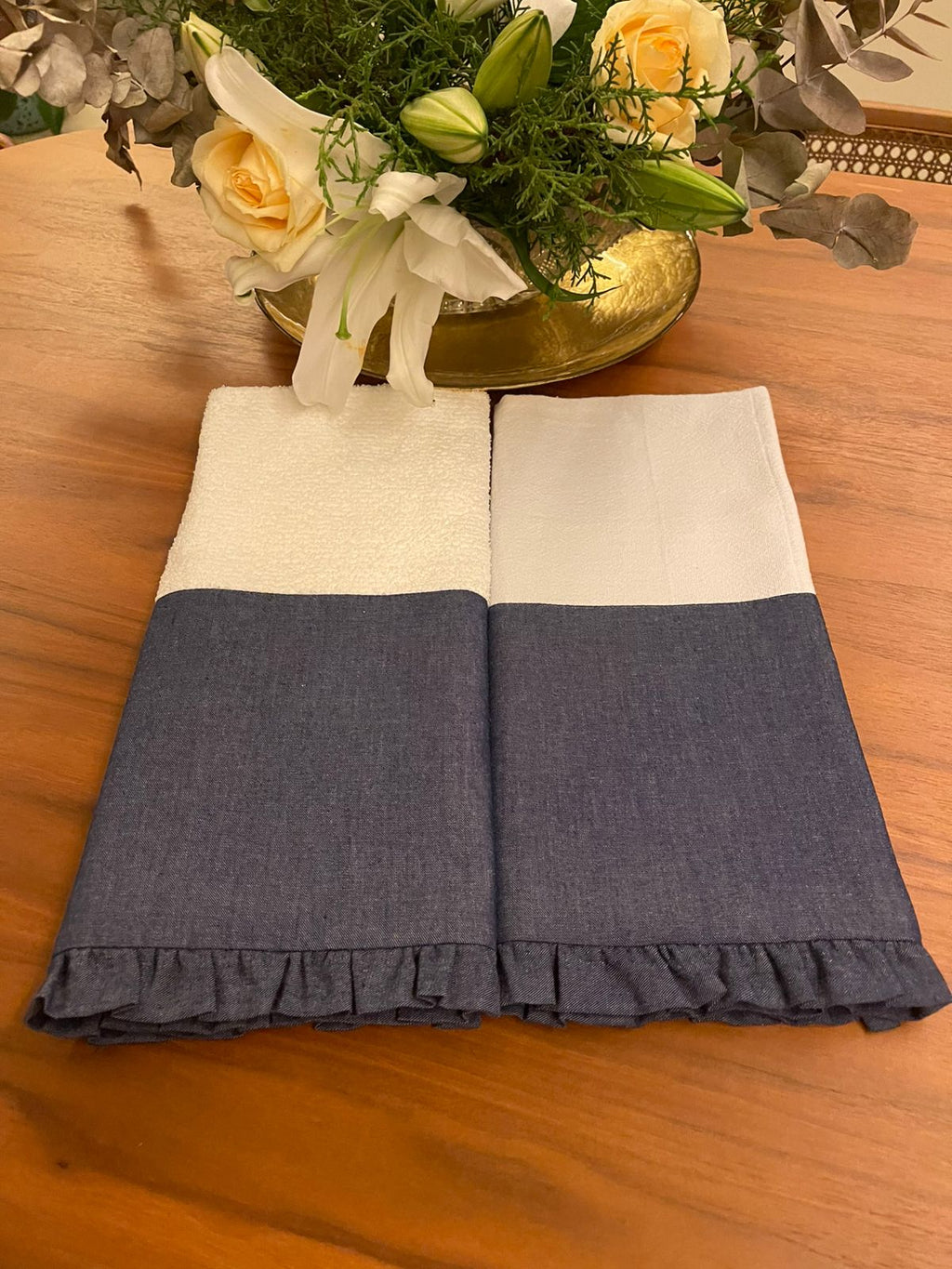 Conjunto de Pano de Prato Jeans