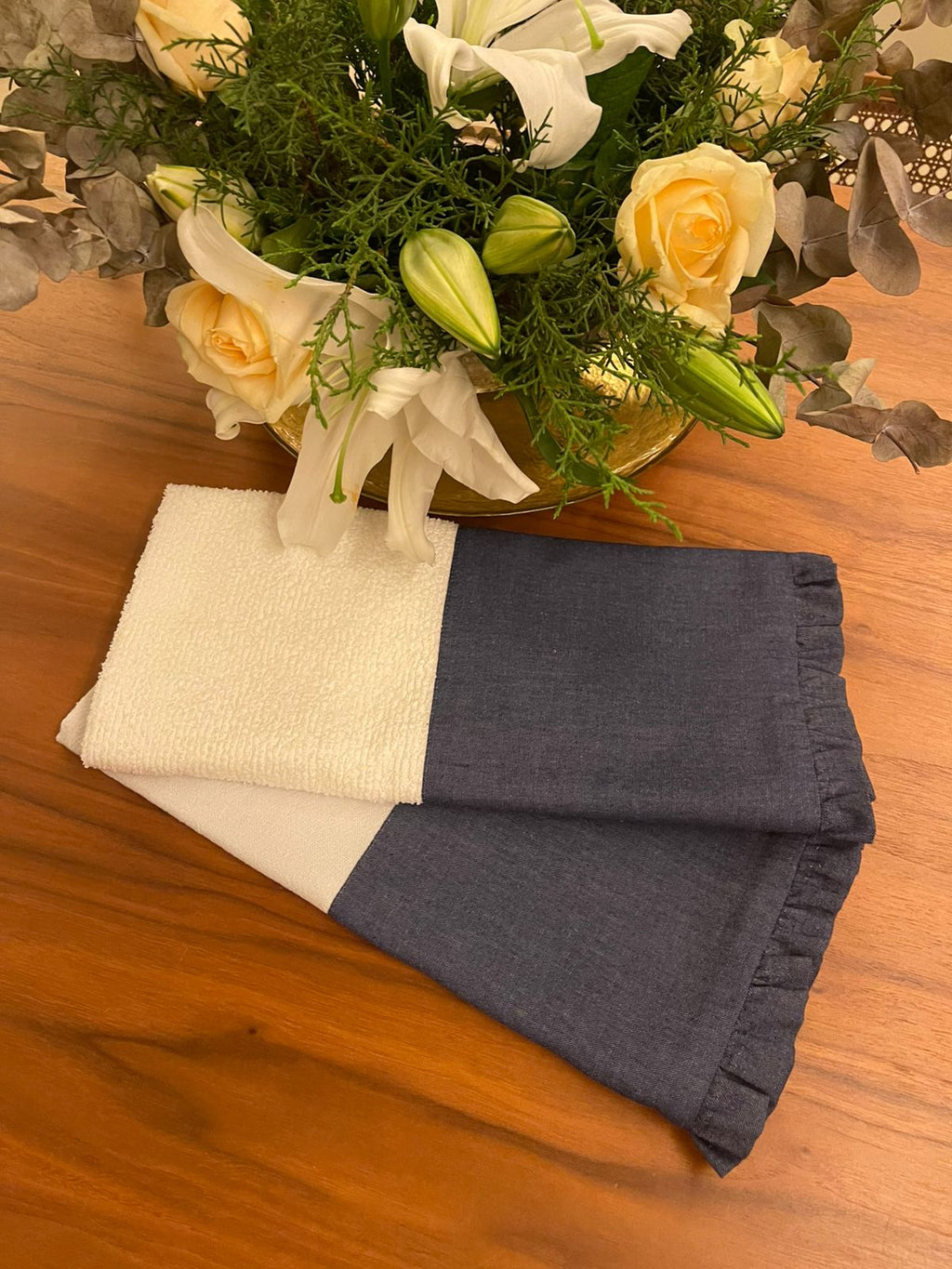 Conjunto de Pano de Prato Jeans