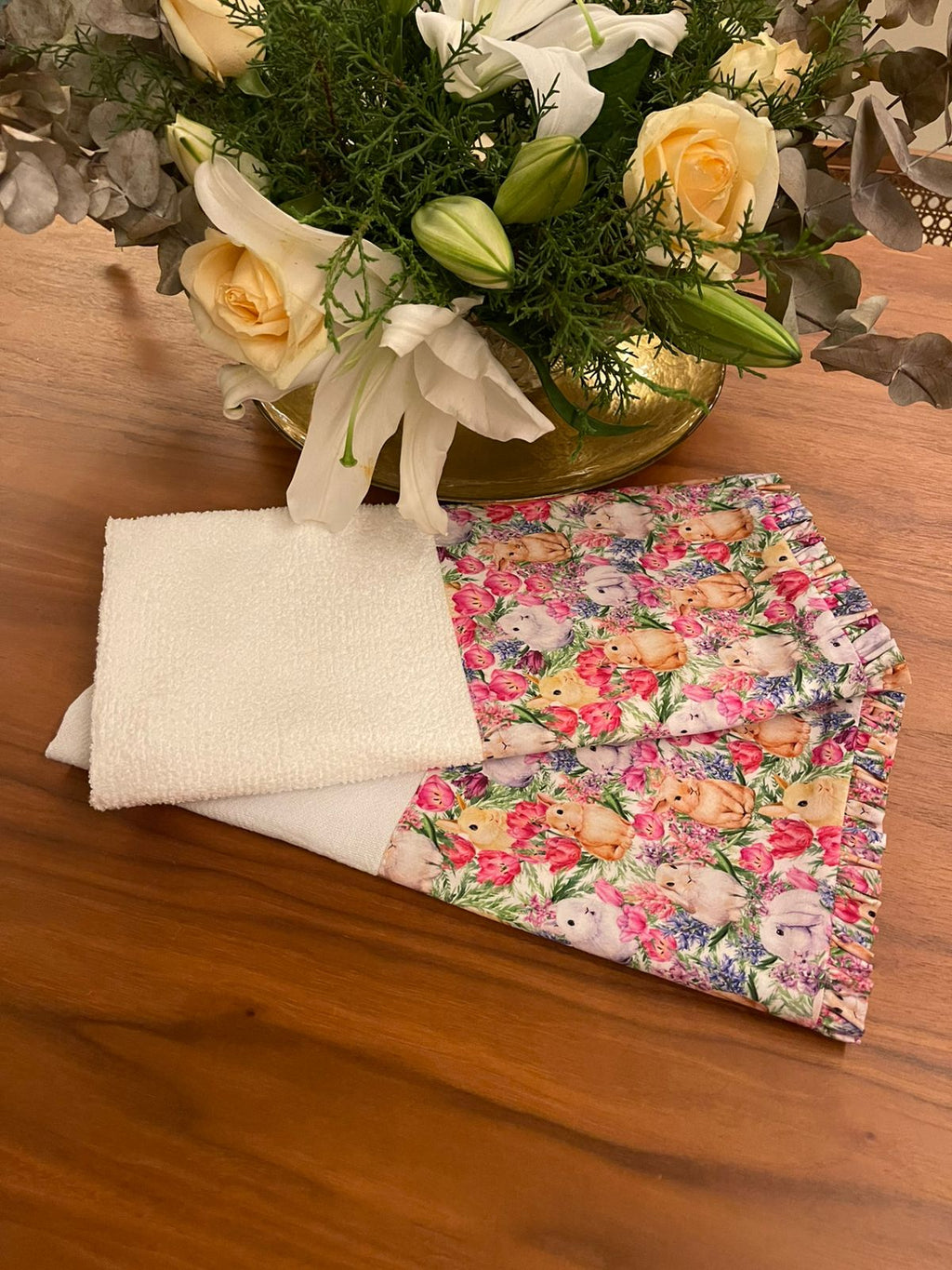 Conjunto de Pano de Prato de Coelho