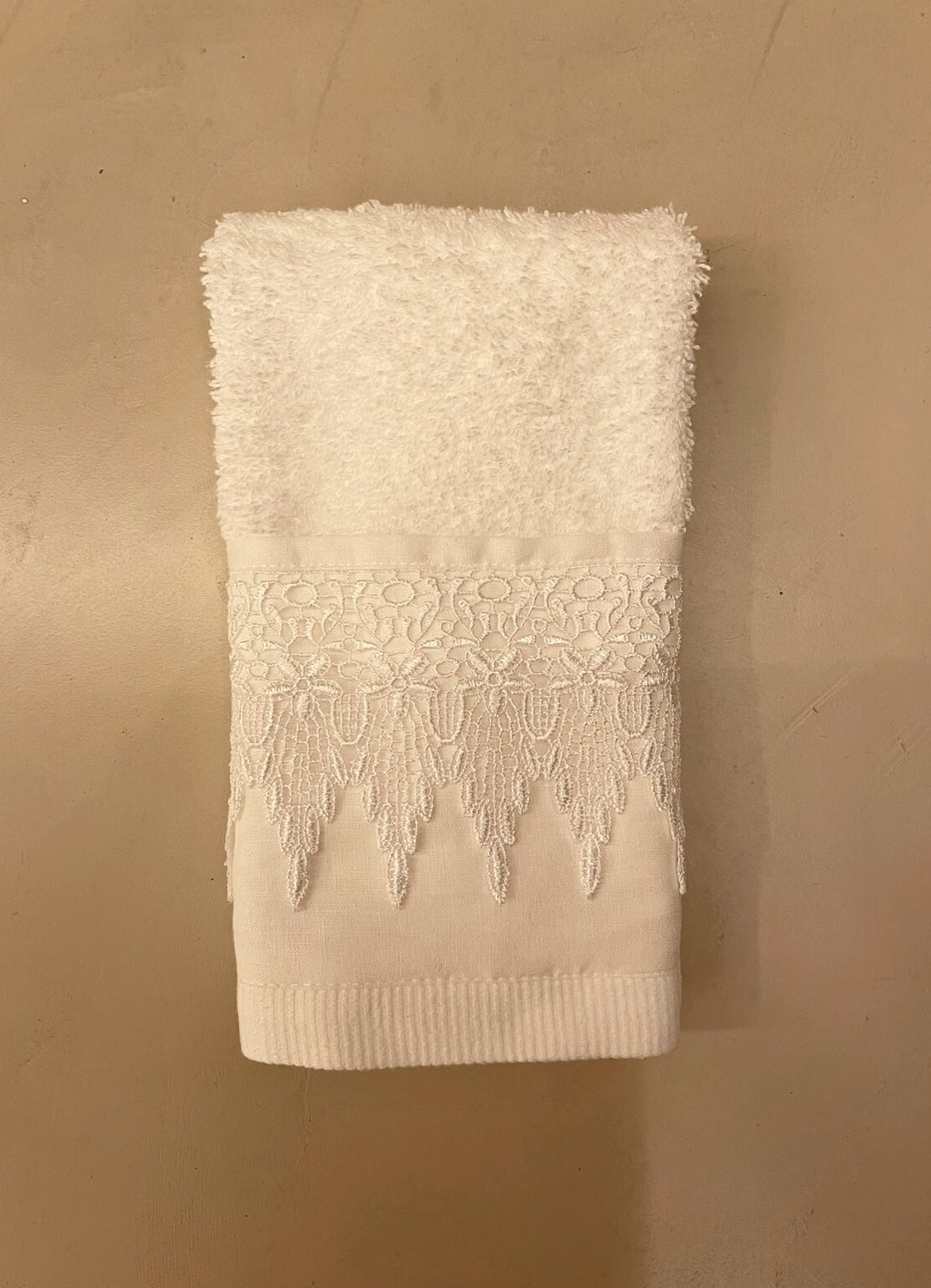 Toalha de Lavabo de Algodão Egipcio - Linho Branco