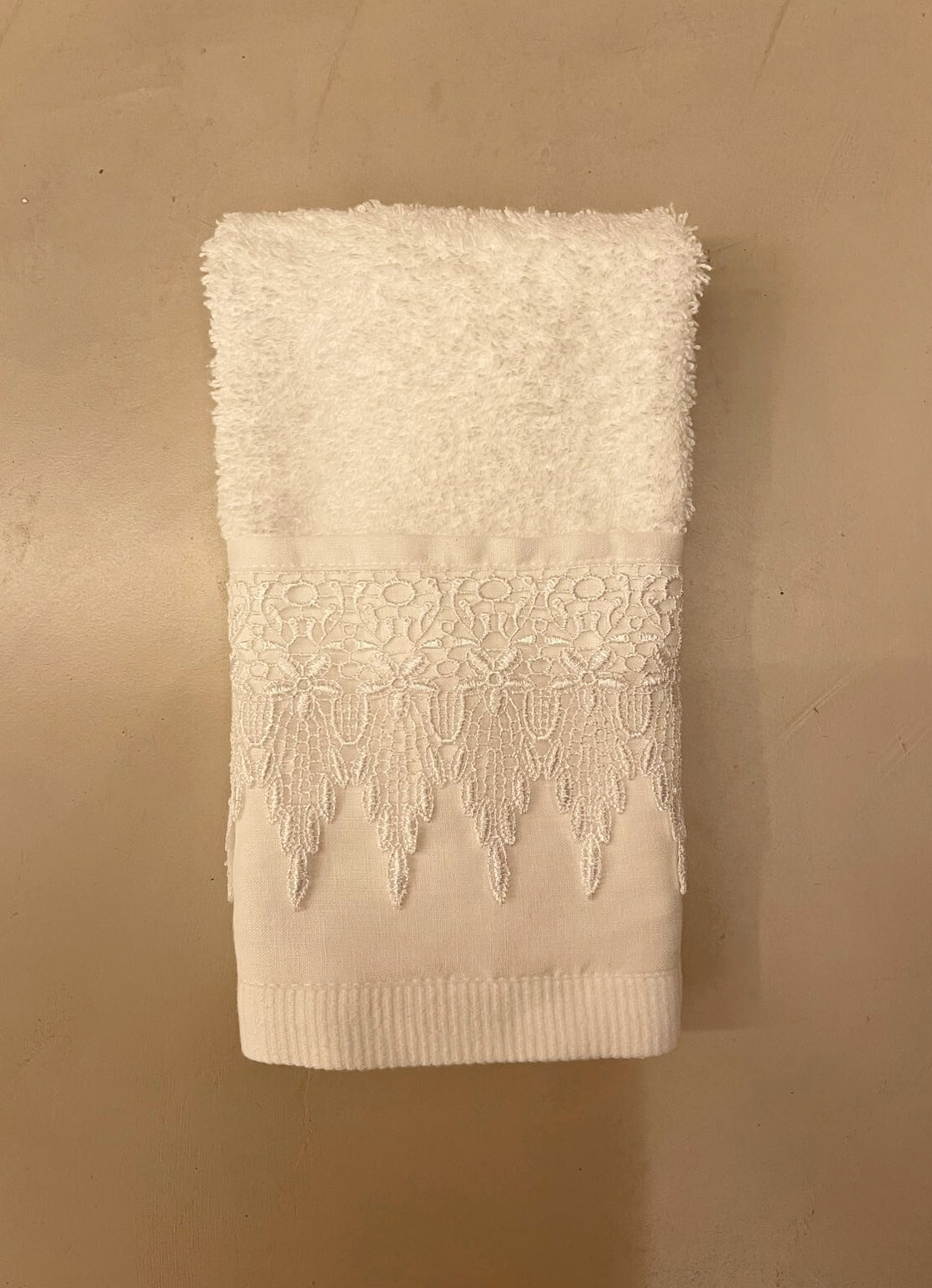 Toalha de Lavabo de Algodão Egipcio - Linho Branco