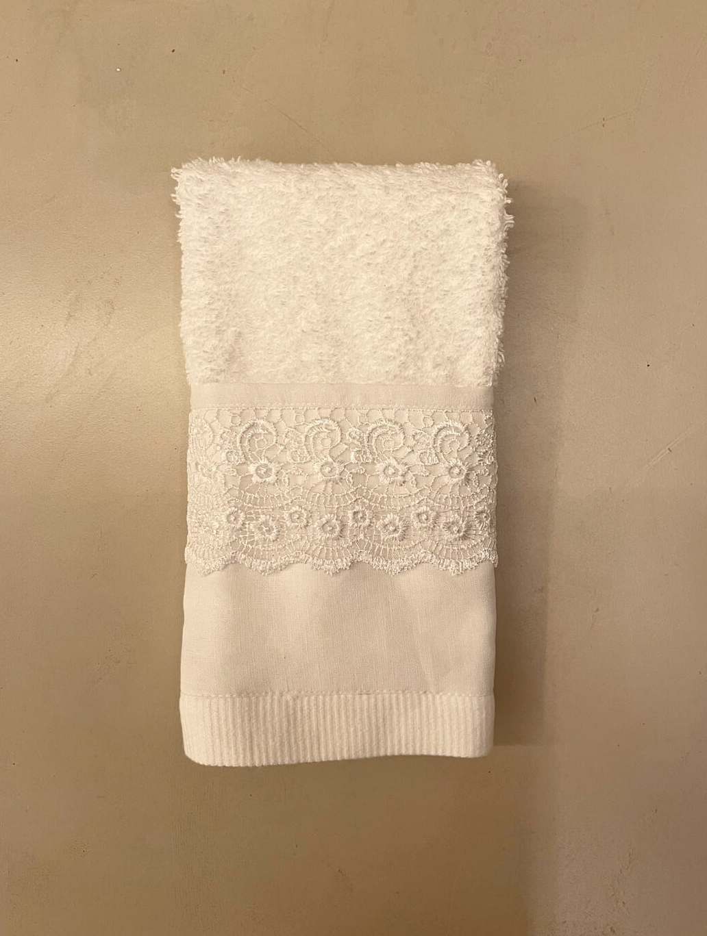 Toalha de Lavabo de Algodão Egipcio - Linho Branco