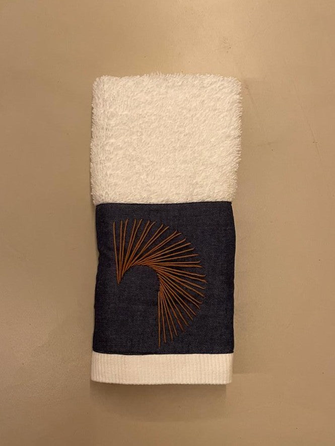 Toalha de Lavabo de Algodão Egipcio - Jeans